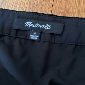 Madewell velvet black skirt with slit